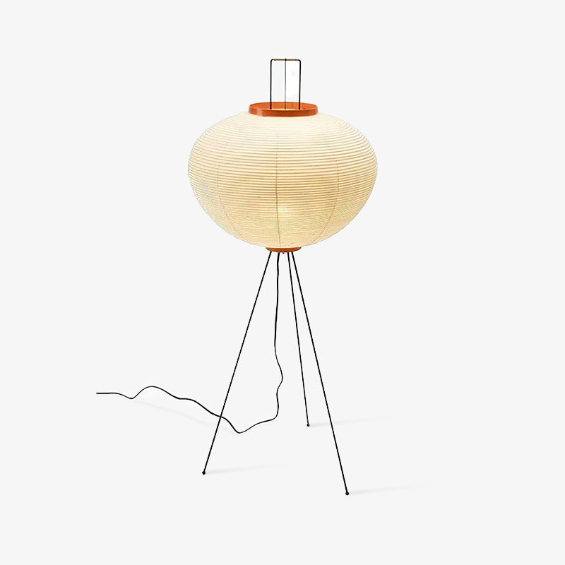 Lunora Haze | Skulptural golvlampa i rispapper i Japandi-stil