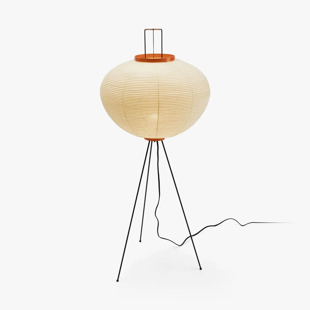Lunora Haze | Skulptural golvlampa i rispapper i Japandi-stil