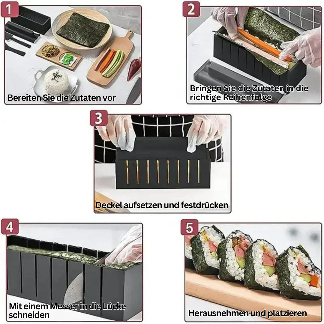 Sushi Rullar Och Skärsats – Praktiskt Sushi Kit Med Mallar Och Tillbehör