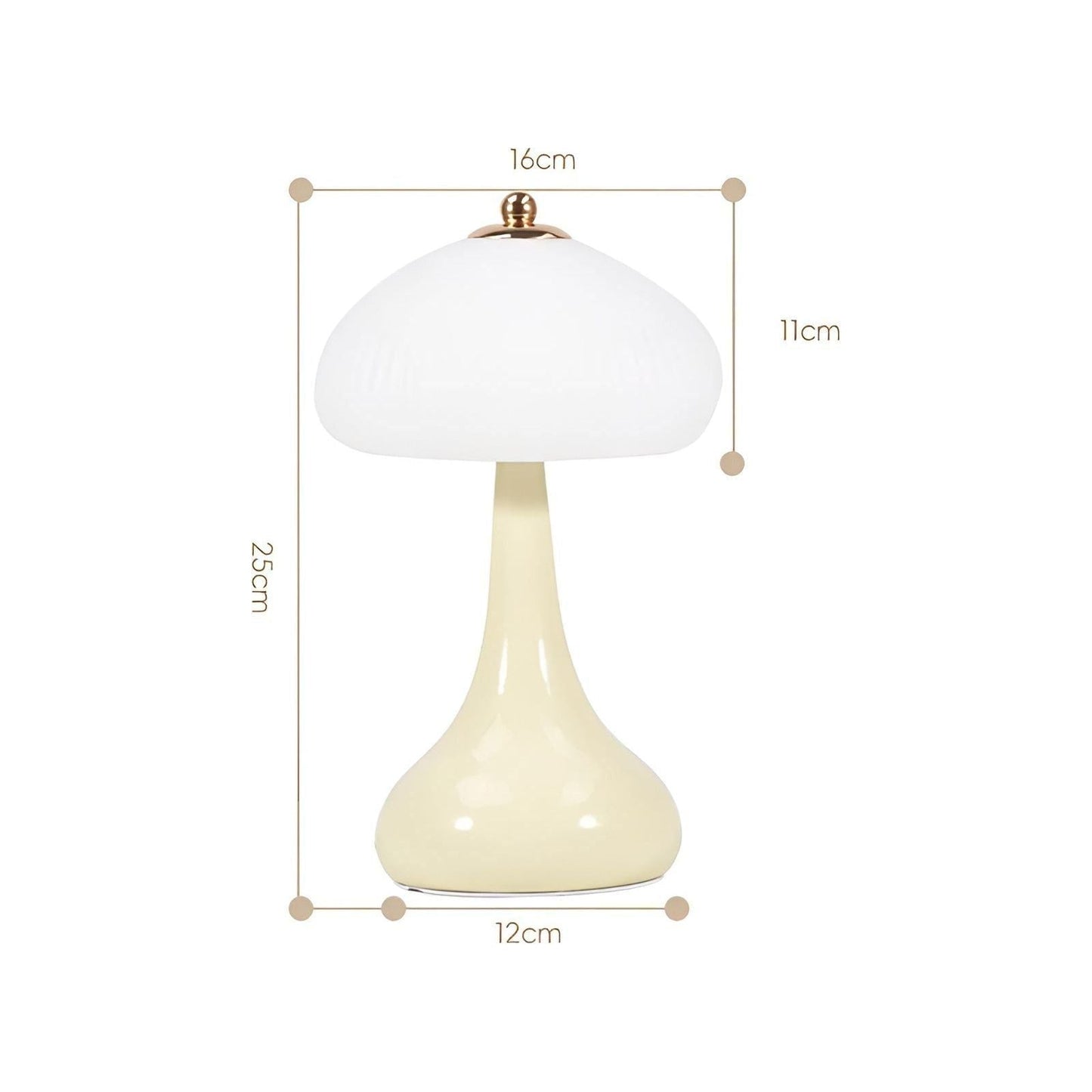 Roma Lampa - Lyxig Premium Gräddsvamp Bordslampa