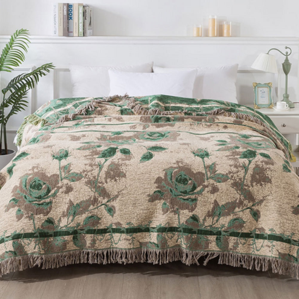 Rosewood Grace Kastanje Colored Cotton Blanket