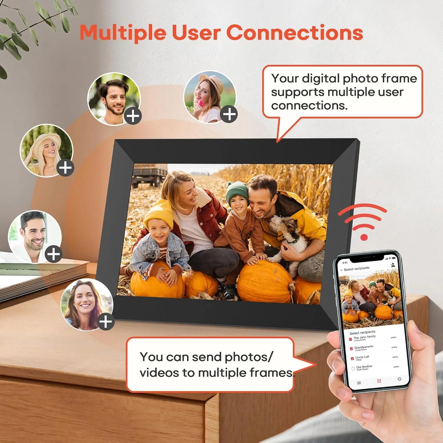 Royallure Frameo 10,1" Digital Fotoram WiFi Smart Fotoram IPS Touch HD