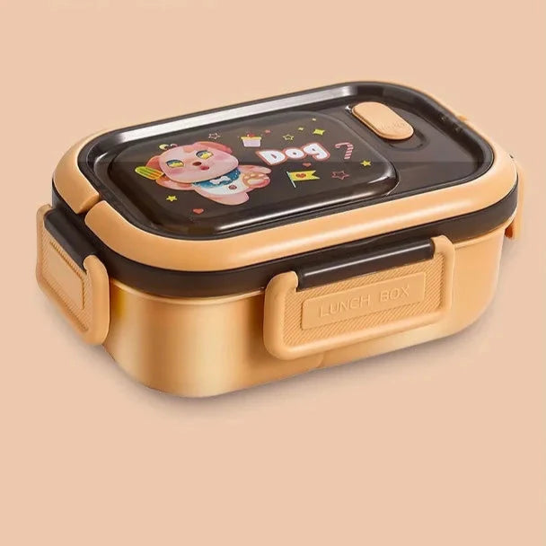 Royallure 1200ML Dubbellager Bento Lunch Box med Fack, Gaffel & Sked, Mikrosäker för Picknick & Kontor