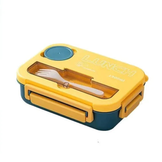 Royallure 1300ML Bärbar Bento Matlåda med Fack, Gaffel & Sked, Mikrosäker för Barn, Studenter & Kontor