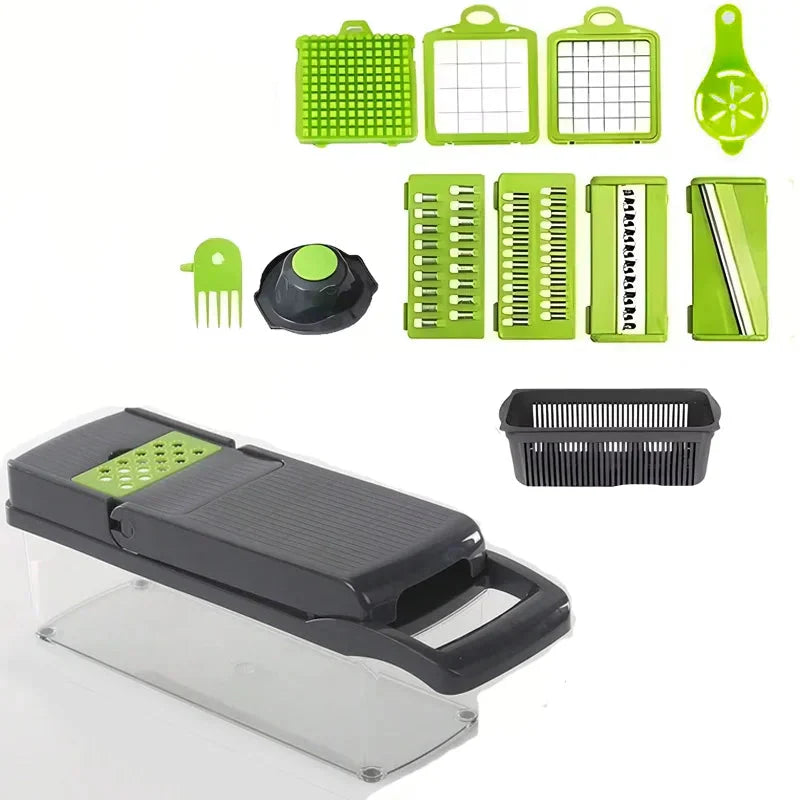 Royallure 14-i-1 Grönsakshackare Skivare Rivjärn Set för Kök Matlagning