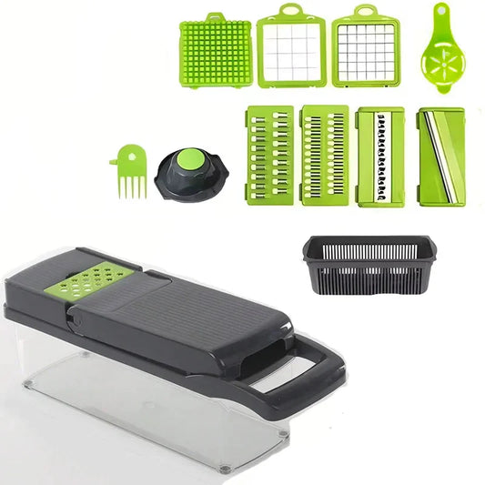 Royallure 14-i-1 Grönsakshackare Skivare Rivjärn Set för Kök Matlagning