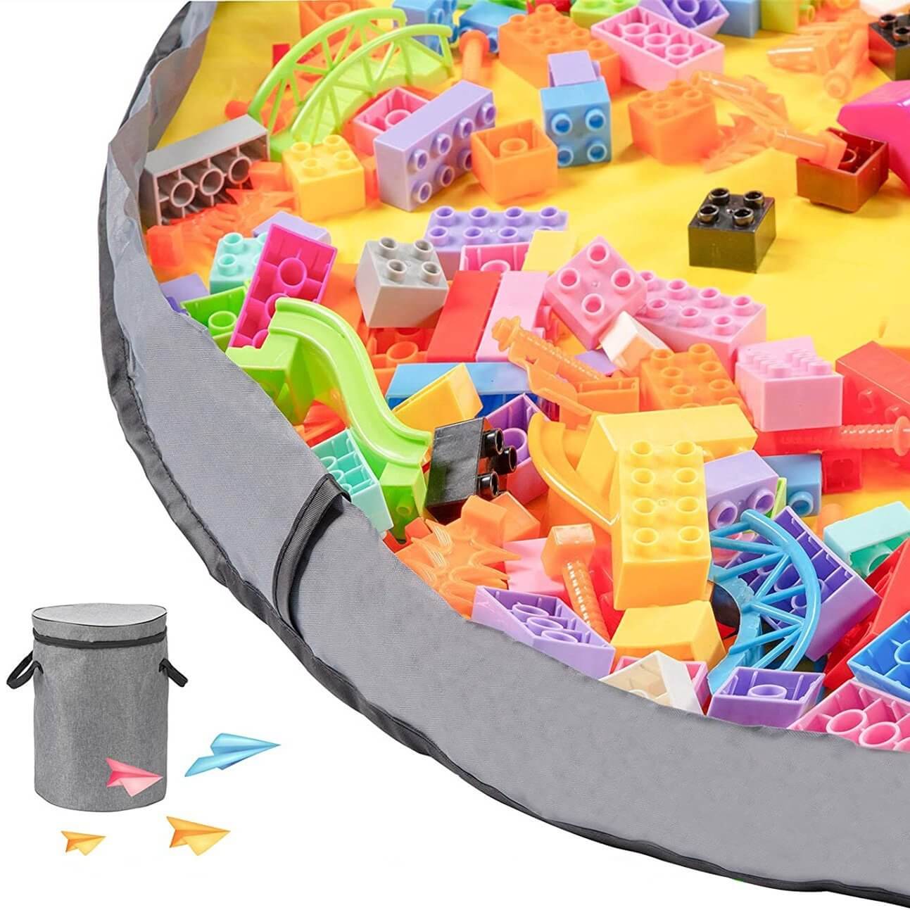 Royallure 2-i-1 Fällbar Leksaksförvaring & Lekmatta – Dragkedjelock, Bärbar & Hållbar