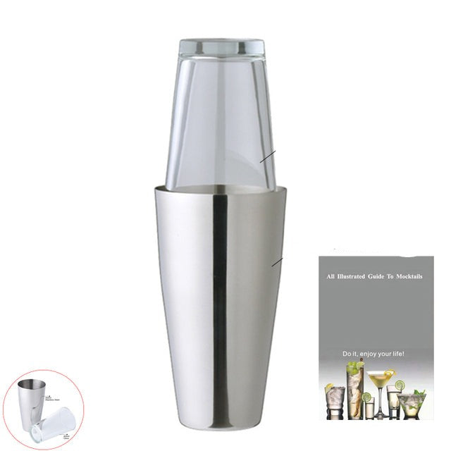 Royallure 22-delars rostfritt stål Boston cocktailshaker-set — Komplett barverktygssats