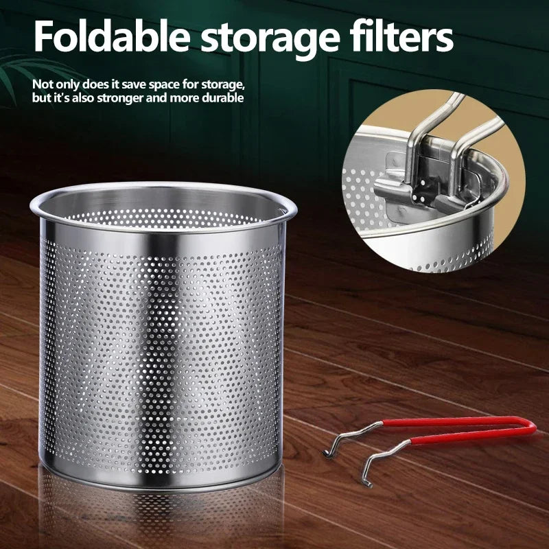 Royallure 304 rostfritt stål djup fritös med sil för kyckling och mer