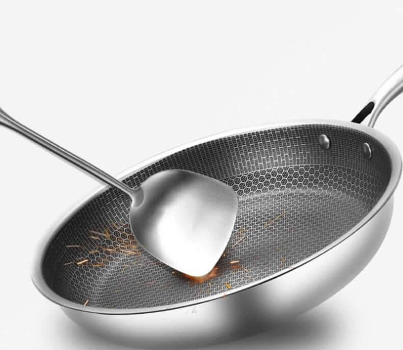 Royallure Rostfritt Stål Non-Stick Stekpanna – 30 cm, Jämn Värme & Hållbar Yta