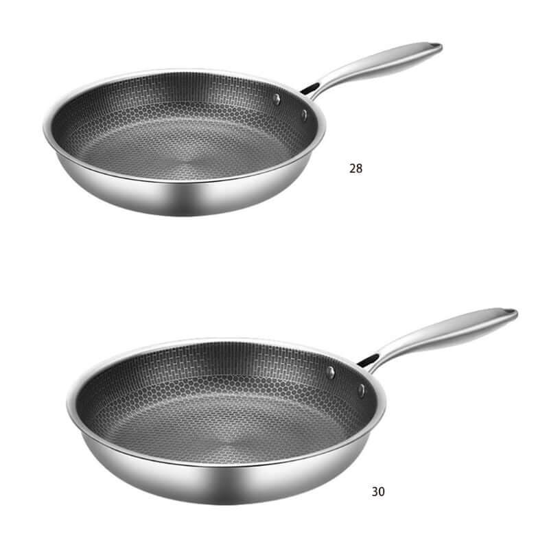Royallure Rostfritt Stål Non-Stick Stekpanna – 30 cm, Jämn Värme & Hållbar Yta