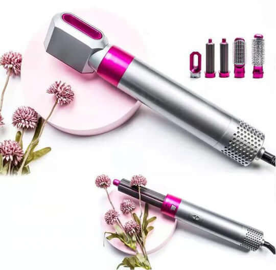 Royallure 5-i-1 Hårföna Styler – Blåsa-torr, Locka, Raka, Volymisera, Frizz-fri ION Finish