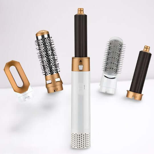 Royallure 5-i-1 Hårföna Styler – Blåsa-torr, Locka, Raka, Volymisera, Frizz-fri ION Finish