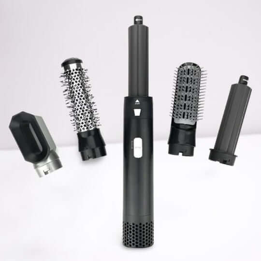 Royallure 5-i-1 Hårföna Styler – Blåsa-torr, Locka, Raka, Volymisera, Frizz-fri ION Finish