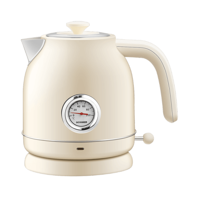 Royallure 58 oz Retro Rostfritt Stål Elektrisk Kettle – 1500 W Snabbkokning, Temperaturdisplay, Automatisk Avstängning