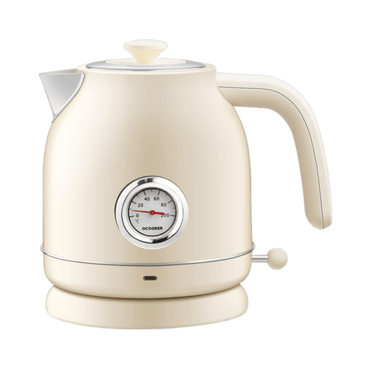 Royallure 58 oz Retro Rostfritt Stål Elektrisk Kettle – 1500 W Snabbkokning, Temperaturdisplay, Automatisk Avstängning