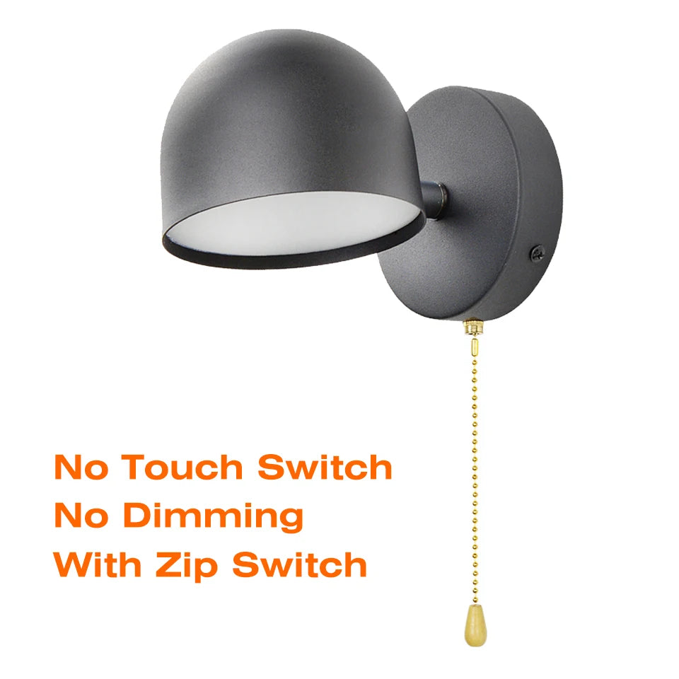 Royallure LED Inomhus Vägglampa 350° Rotera med Touch Dimming switch 9W