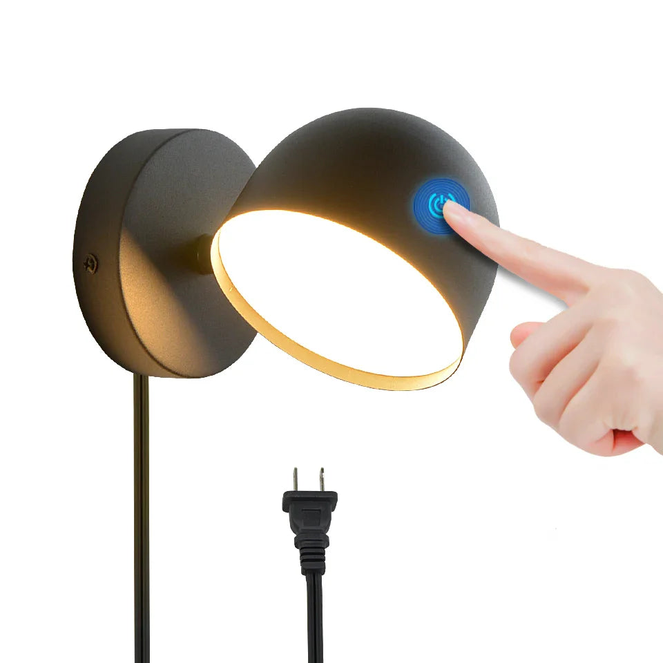 Royallure LED Inomhus Vägglampa 350° Rotera med Touch Dimming switch 9W