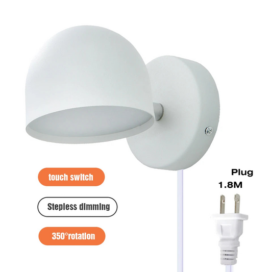 Royallure LED Inomhus Vägglampa 350° Rotera med Touch Dimming switch 9W