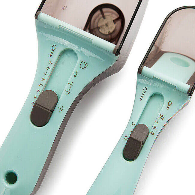 Royallure Justerbar Mätspork – Skopa Set – Glida-för-att-ställa in 6-i-1 Precision, Kök-Rör-Reducerare