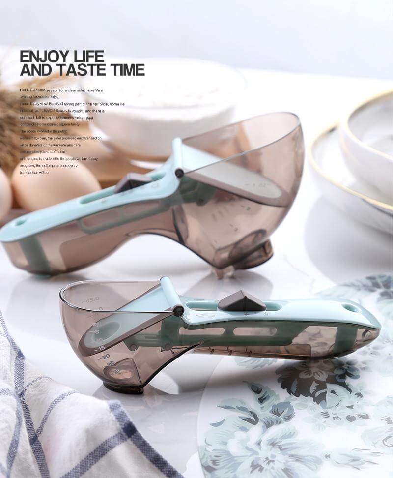 Royallure Justerbar Mätspork – Skopa Set – Glida-för-att-ställa in 6-i-1 Precision, Kök-Rör-Reducerare