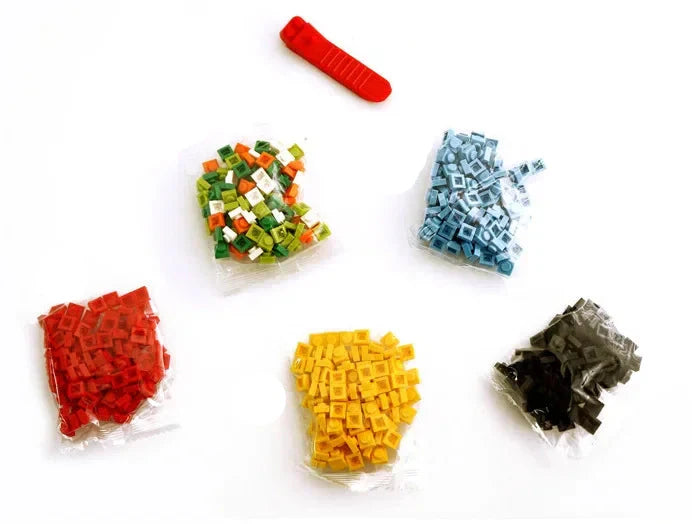 Royallure Byggblock Bento Matlåda, Färgglad Förseglad Matförvaringsbehållare för Barn, Sallad & Kontorsmåltider