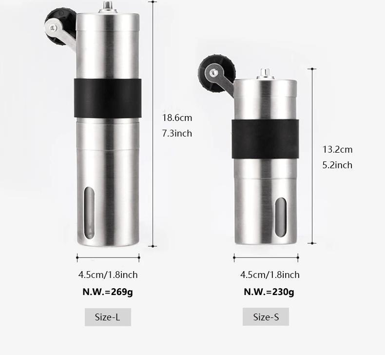 Royallure Manuel Kaffe Kvarn – Bärbar Kvarn för Färskt, Precision Brygg