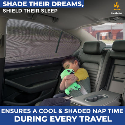 Royallure Stretchable Mesh Side Window Sun Shades – UV-Block, Värme-reducerande, Integritetspassning