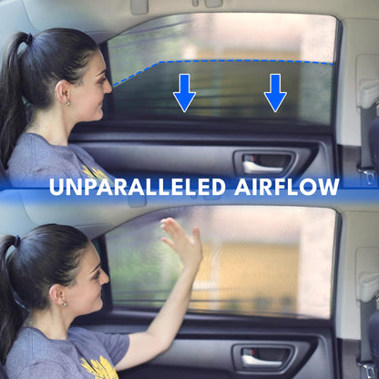 Royallure Stretchable Mesh Side Window Sun Shades – UV-Block, Värme-reducerande, Integritetspassning