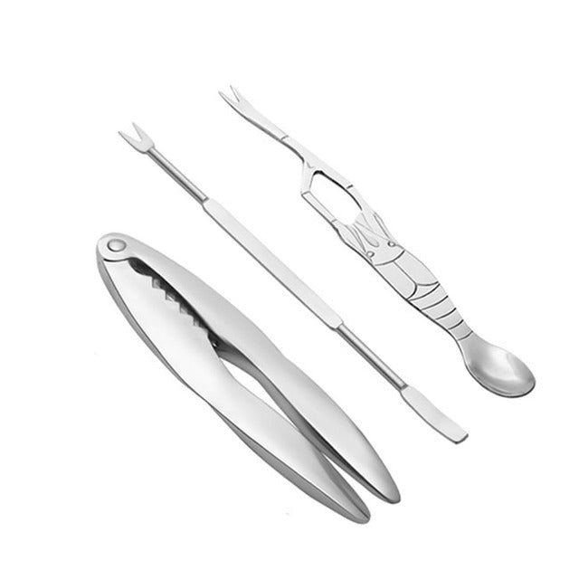 Royallure Rostfritt Stål Skaldjursverktyg Set – Krabbknäckare, Gafflar & Skedar, Förvaringslåda