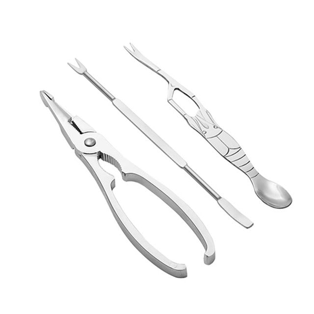 Royallure Rostfritt Stål Skaldjursverktyg Set – Krabbknäckare, Gafflar & Skedar, Förvaringslåda