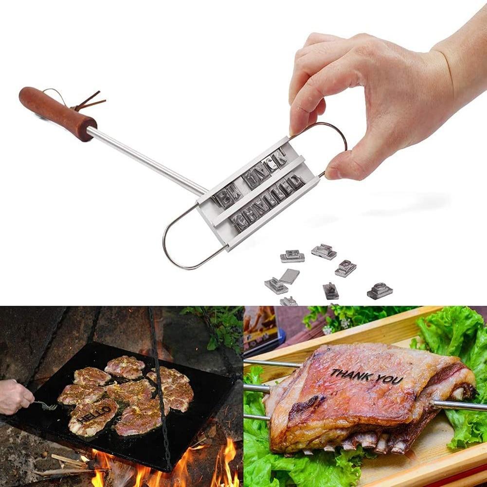 Royallure Anpassad BBQ Branding Iron med 55 Utbytbara Bokstäver för Grillning