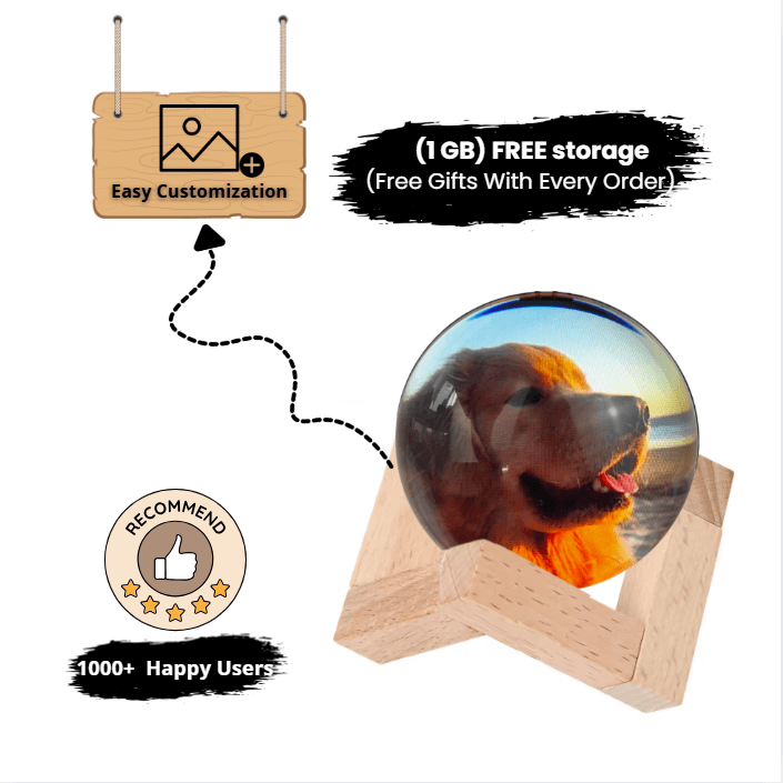 Royallure Memory Orb – Anpassad Videokula med 360° Ljud & USB Uppladdning