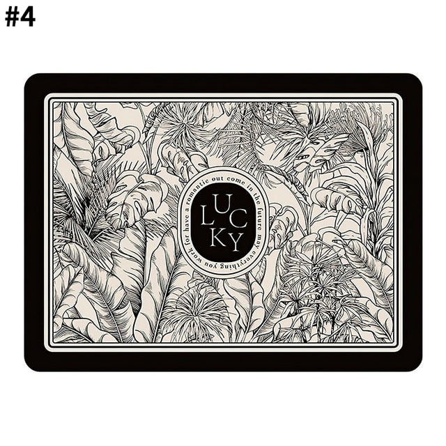 Royallure Absorbent Dish Drying Mat – Floral Polyester Bänkskydd, Anti-Slip & Snabbtorkande