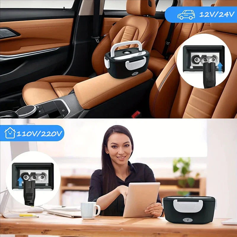 Royallure Elektrisk Lunch Box Mat Värmare, Portabel Värmd Behållare för Bil, Hem & Camping