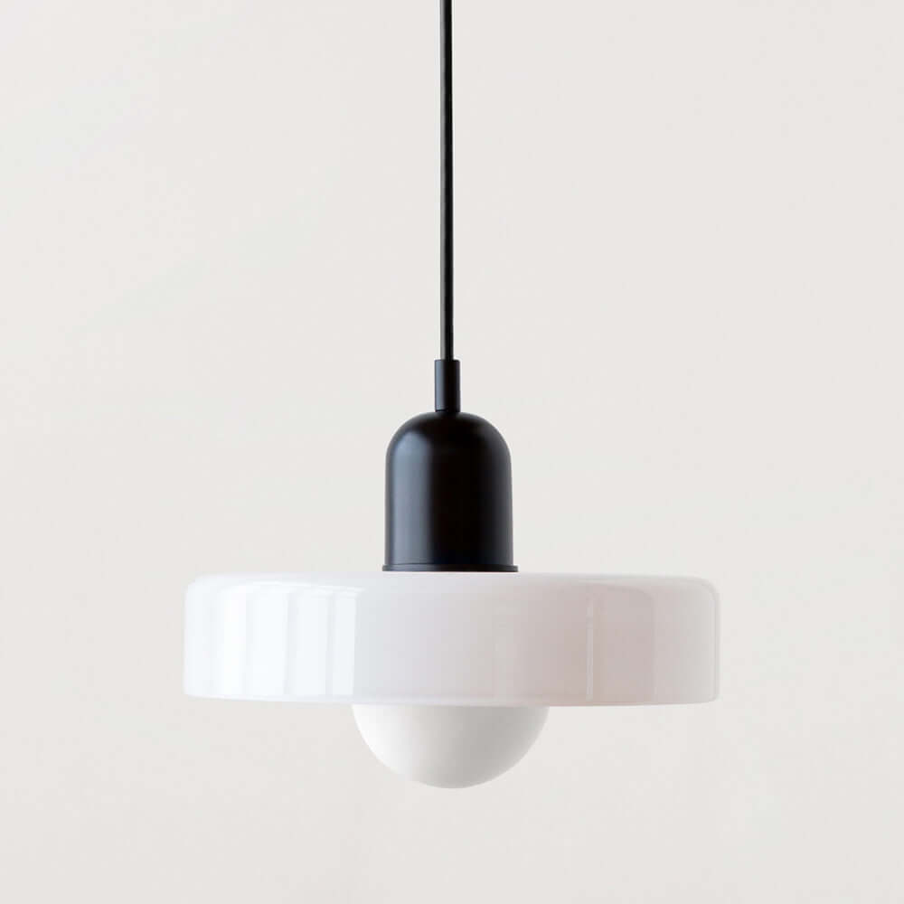 Royallure Bauhaus Färgat Glas Pendel-lampa – Konstnärlig Glasburk, Geometrisk, Retro-Modern