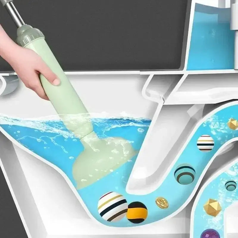 Royallure Högtrycks Silikon Toalett Plungers – Teleskopisk Pump, Anti-Tilltäppningsverktyg