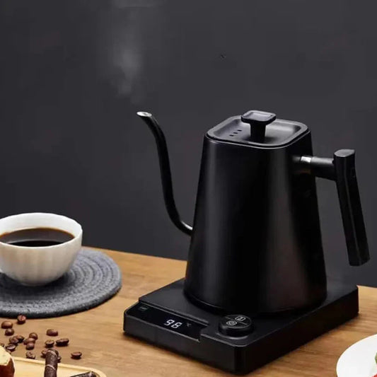 Royallure Elektrisk Gåsnackskanna med Temp Kontroll, Rostfritt Stål Kaffekanna