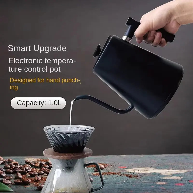 Royallure Elektrisk Gåsnackskanna med Temp Kontroll, Rostfritt Stål Kaffekanna