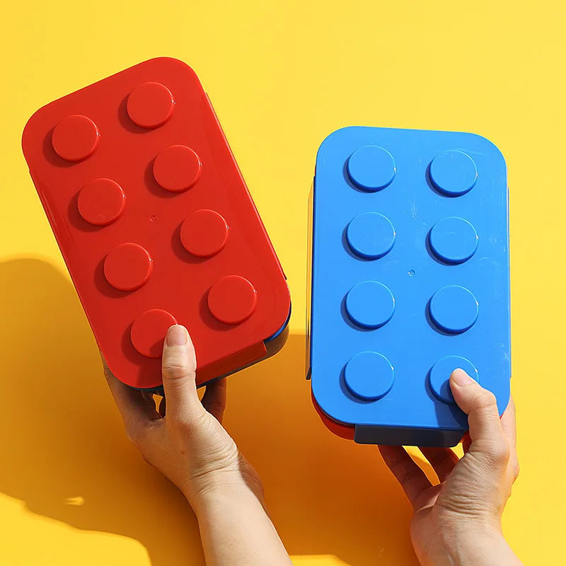 Royallure Byggblock Bento Lunchlåda, Färgglad Förseglad Matbehållare för Barn, Studenter & Utomhus Picknick