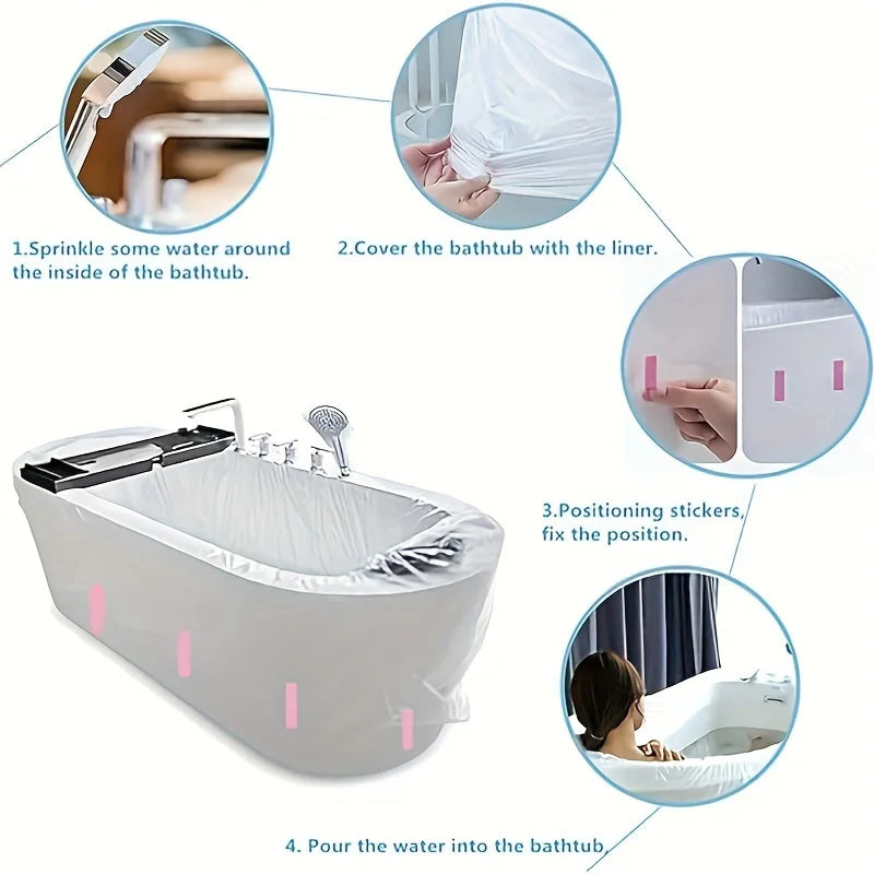 Royallure 10 stycken Engångs Badkar Fodral Påse 102x47 tum för Salong, Hotell & Hemkomfort