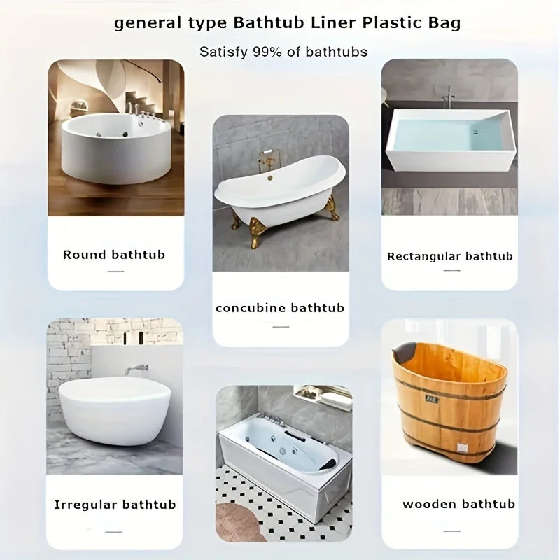 Royallure 10 stycken Engångs Badkar Fodral Påse 102x47 tum för Salong, Hotell & Hemkomfort