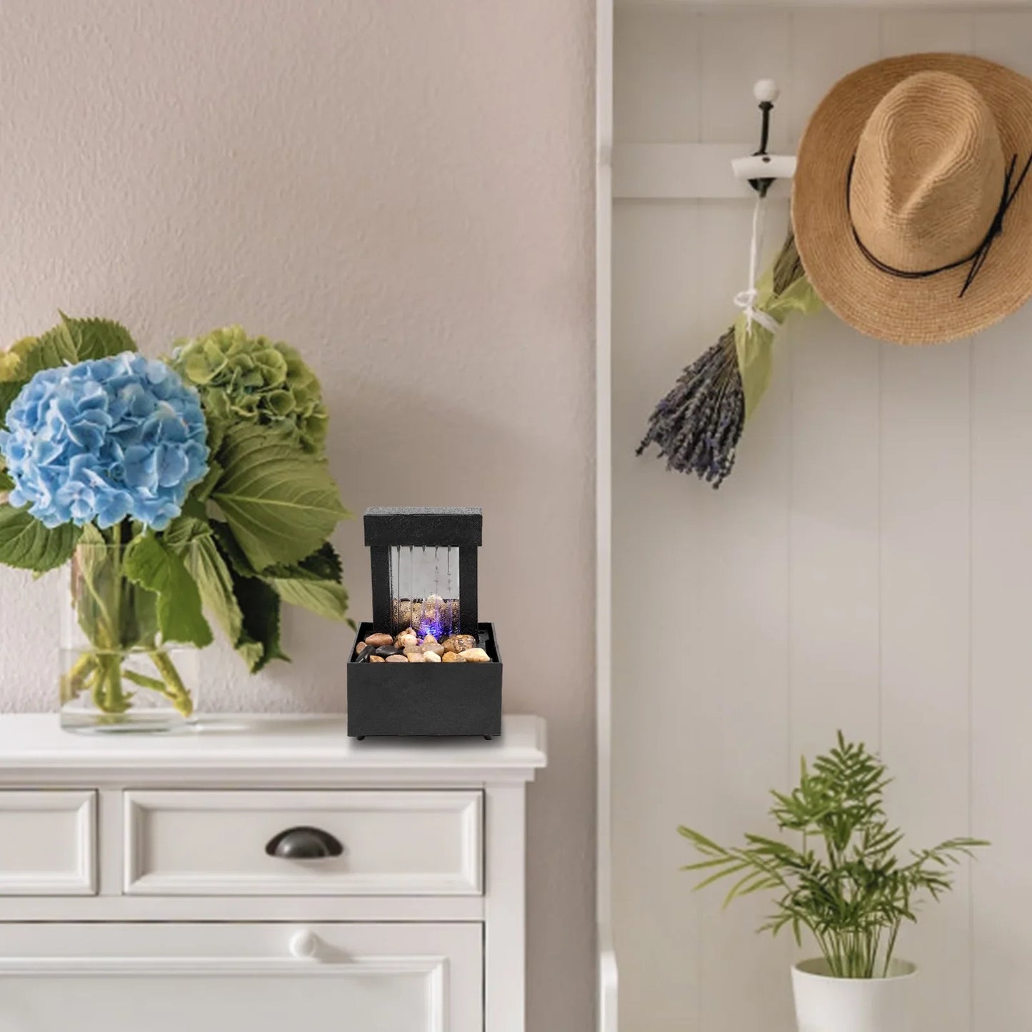 Royallure Bärbar Campingfläkt 20000mAh Uppladdningsbar Skrivbordsfläkt med Ljus & 48H Drift