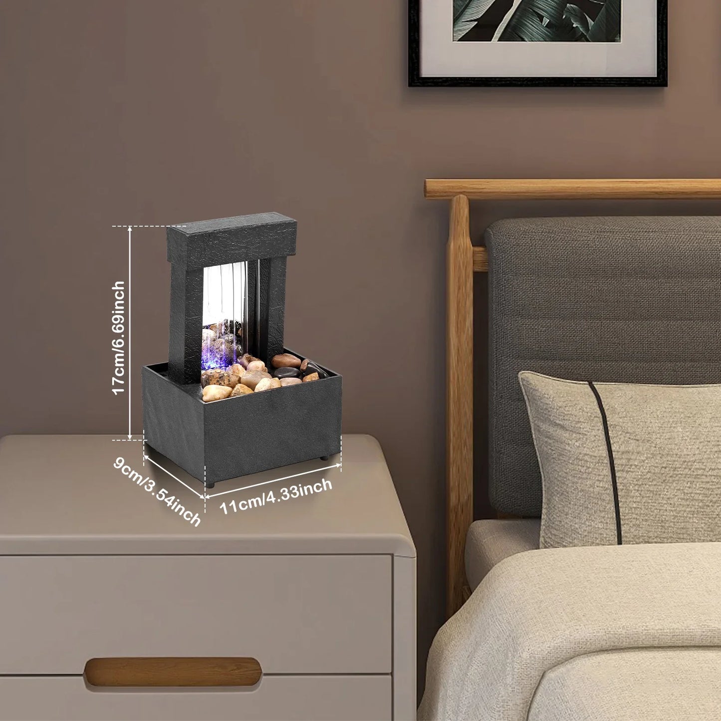 Royallure Bärbar Campingfläkt 20000mAh Uppladdningsbar Skrivbordsfläkt med Ljus & 48H Drift