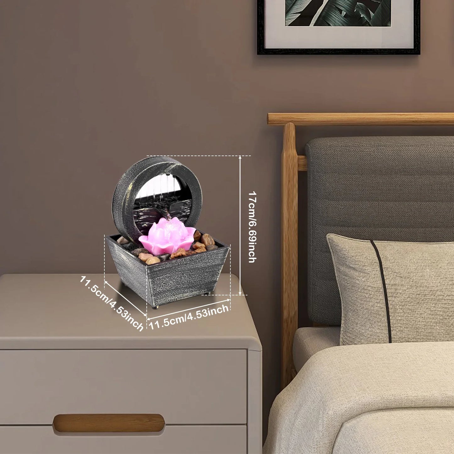 Royallure Bärbar Campingfläkt 20000mAh Uppladdningsbar Skrivbordsfläkt med Ljus & 48H Drift