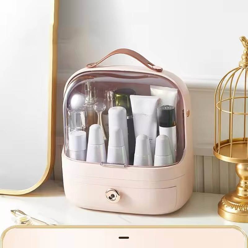 Royallure Makeup Cosmetic Organizer Box – 3-Färg PP Förvaring, 10.6×13” Smyckesorganisatör