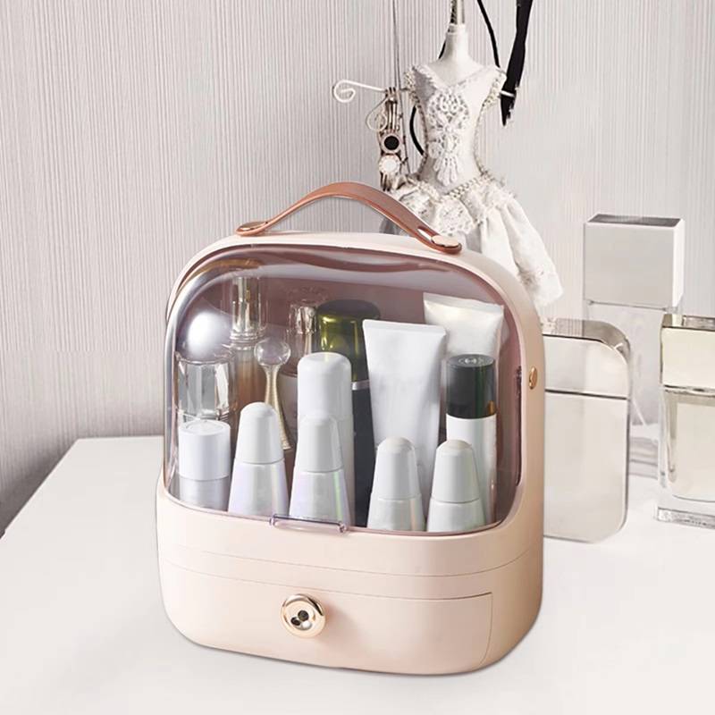Royallure Makeup Cosmetic Organizer Box – 3-Färg PP Förvaring, 10.6×13” Smyckesorganisatör