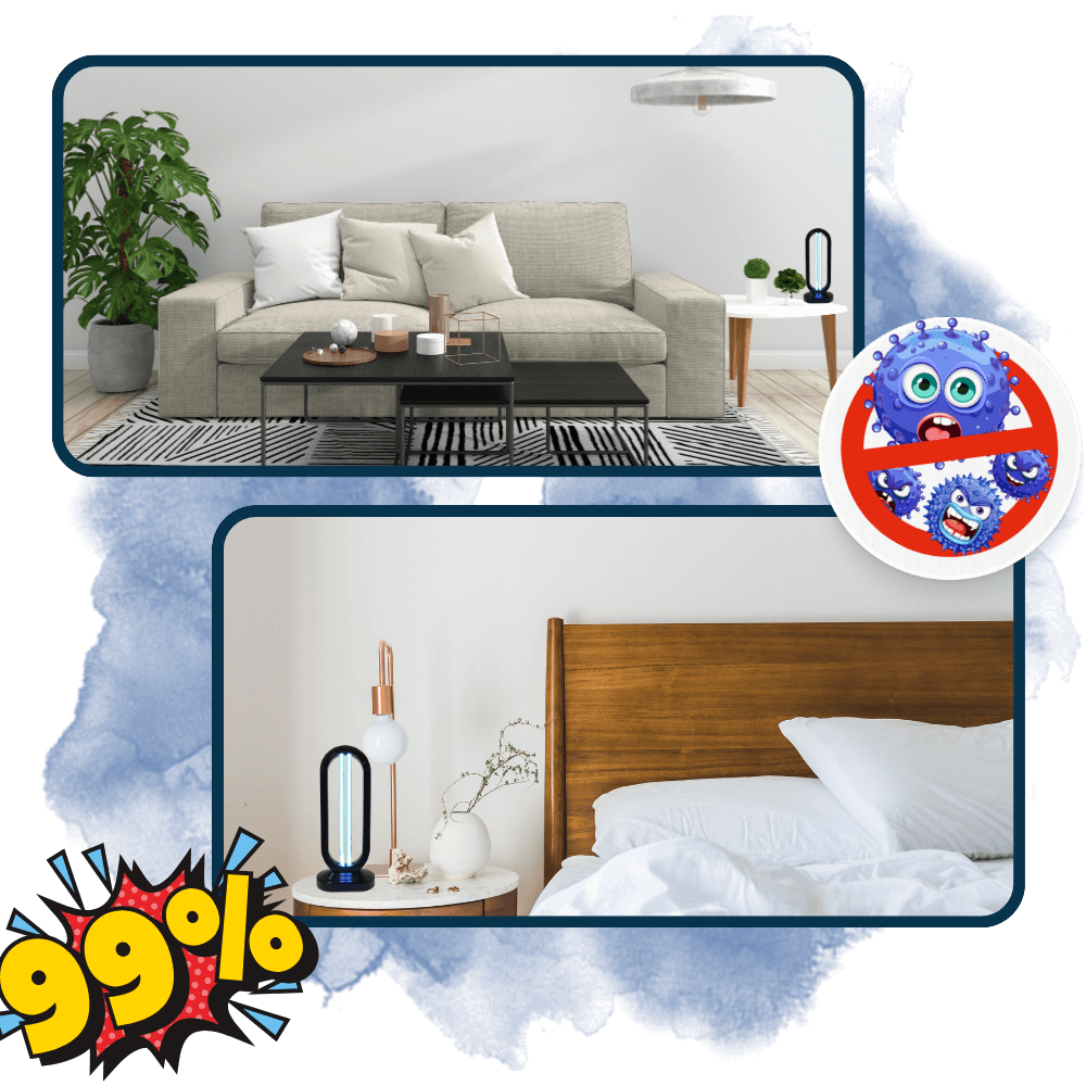 Royallure Multi-Surface UV Desinfektionslampa – Sängbuggsdödare, 99,9% Borttagning av bakterier, Kemikaliefri