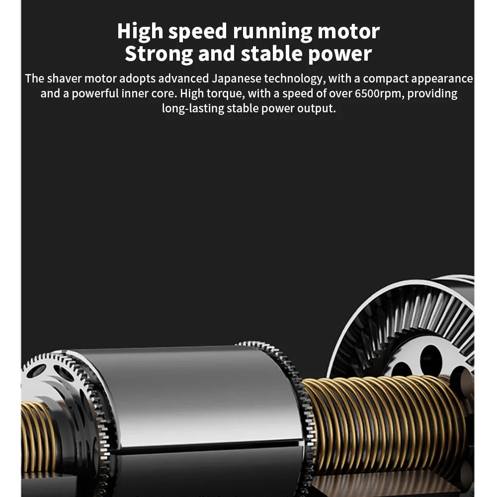Royallure Elektrisk Rakapparat Dubbel Blad med Hög Hastighet Motor, IPX7 Vattentålig Rakkniv