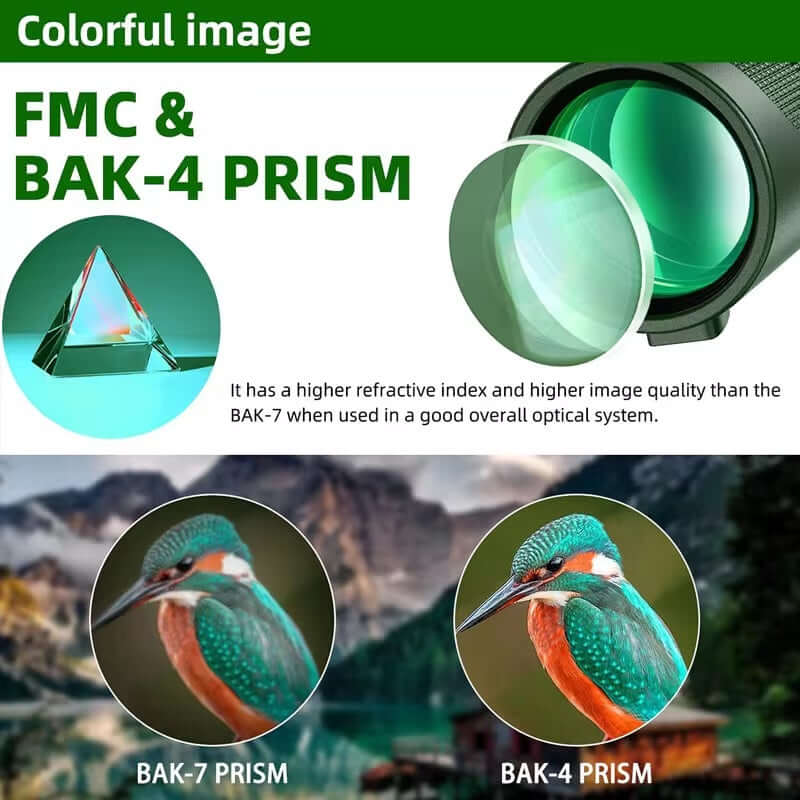 Royallure Bärbar HD Monokulärteleskop med Smartphonehållare och Stativ